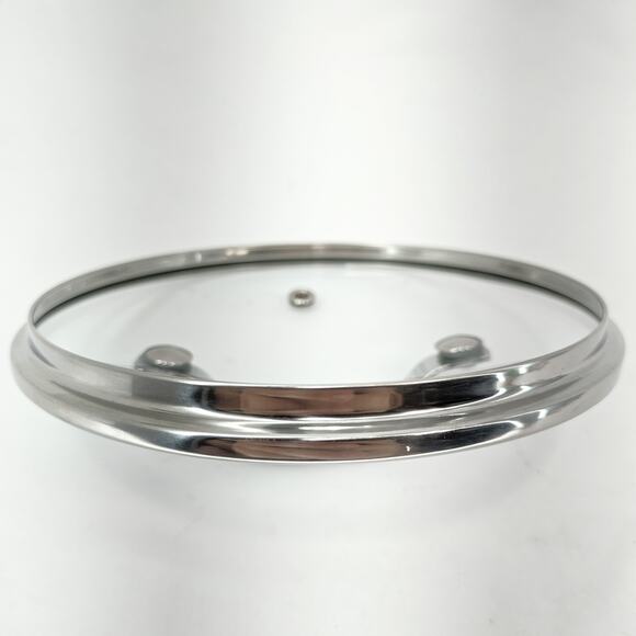 Gotham Steel 6-1/4" 6-1/2" Glass And Stainless Steel Pot Pan Replacement Lid - Picture 2 of 3